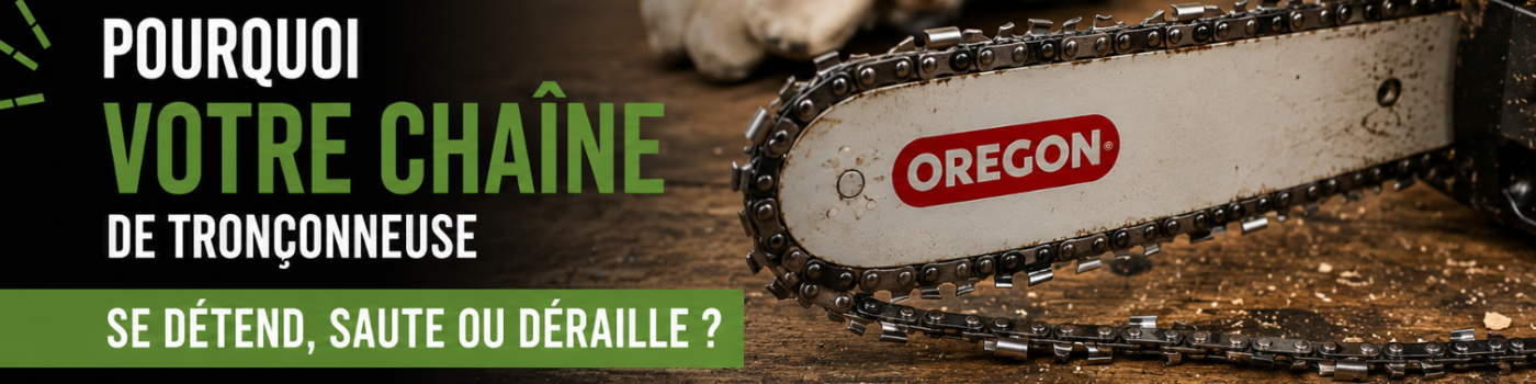 Pourquoi votre chaîne de tronçonneuse se détend, saute ou déraille ?
