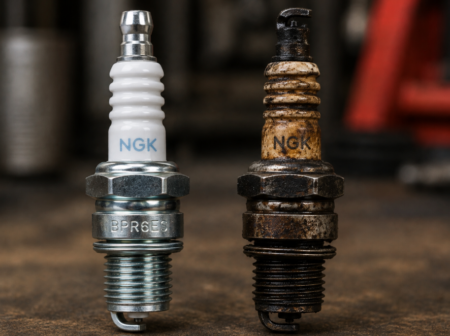 Bougie neuve VS bougie usée
