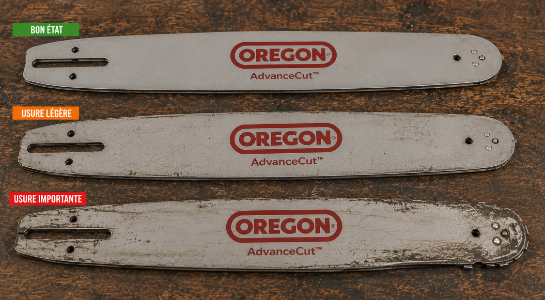 Comparaison d’usure des guides Oregon
