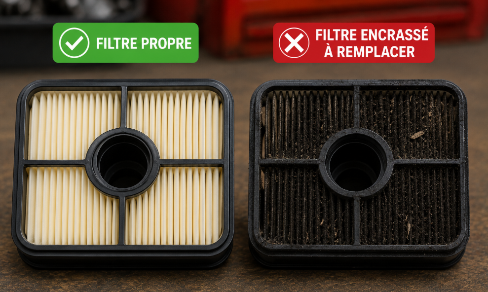 Filtre propre VS filtre sale
