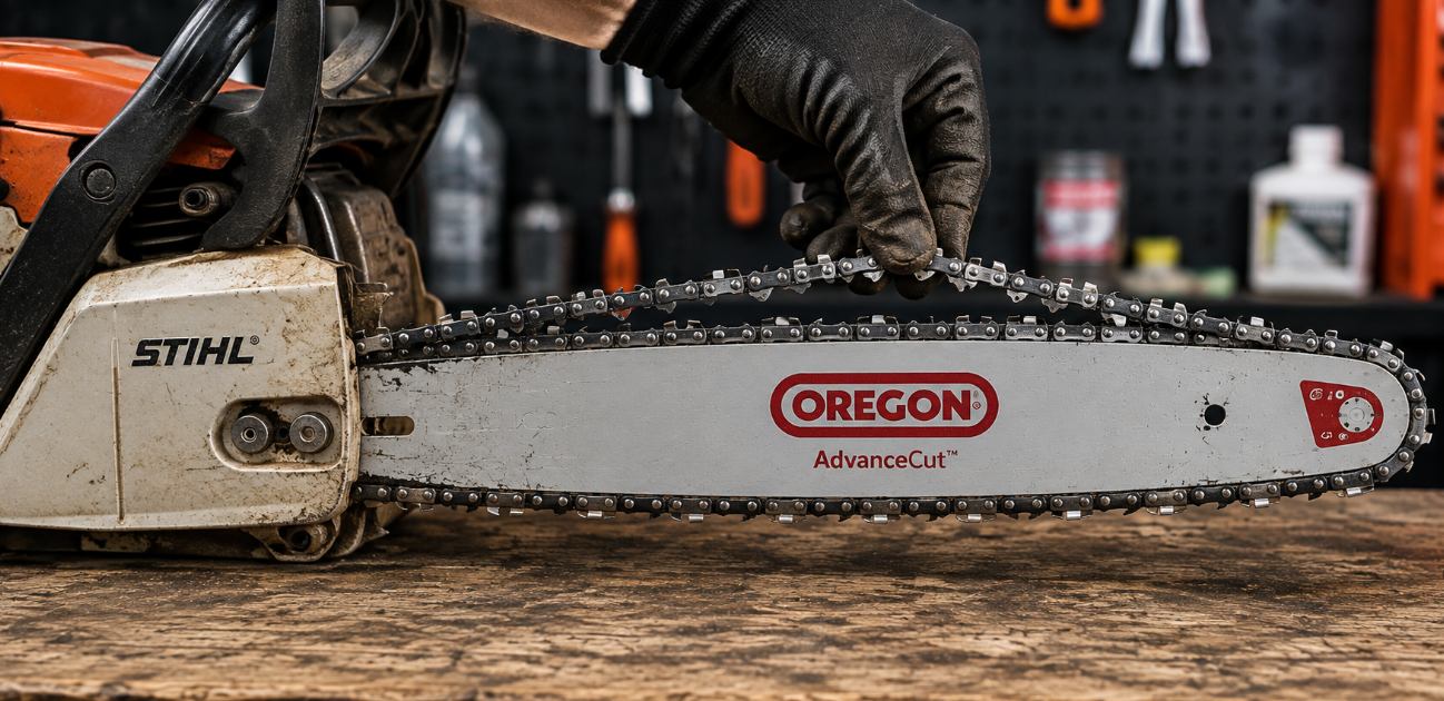 V&eacute;rification de la tension de cha&icirc;ne STIHL