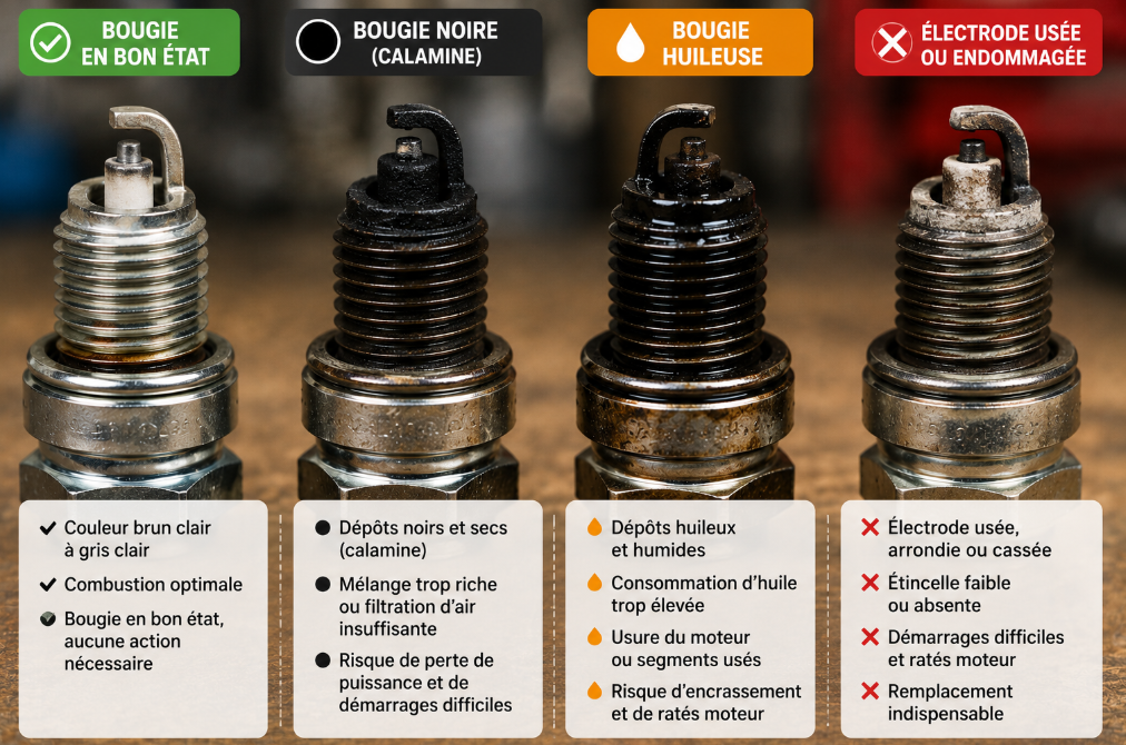 Différents signes d'usure