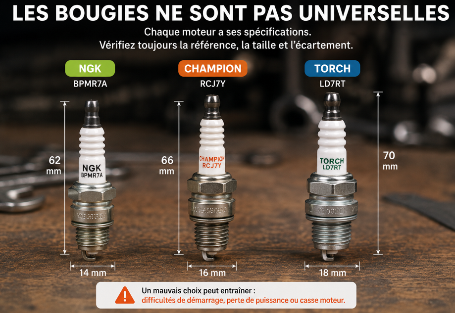 Les bougies ne sont pas universelles.