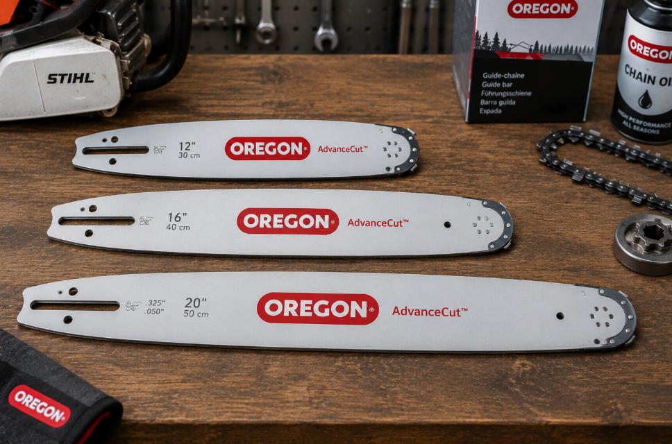 Guide-cha&icirc;nes Oregon sur &eacute;tabli