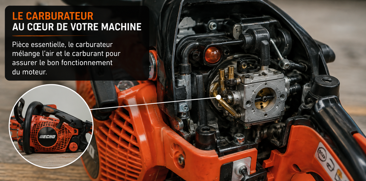 Carburateur coeur de machine 