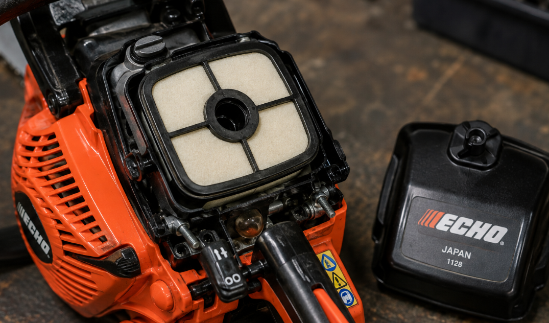 Filtre &agrave; air sur tron&ccedil;onneuse Echo 