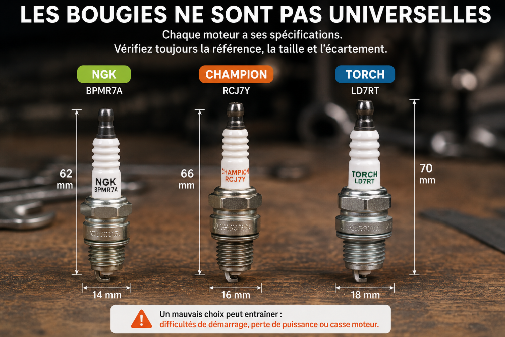 Les bougies ne sont pas universelles. 