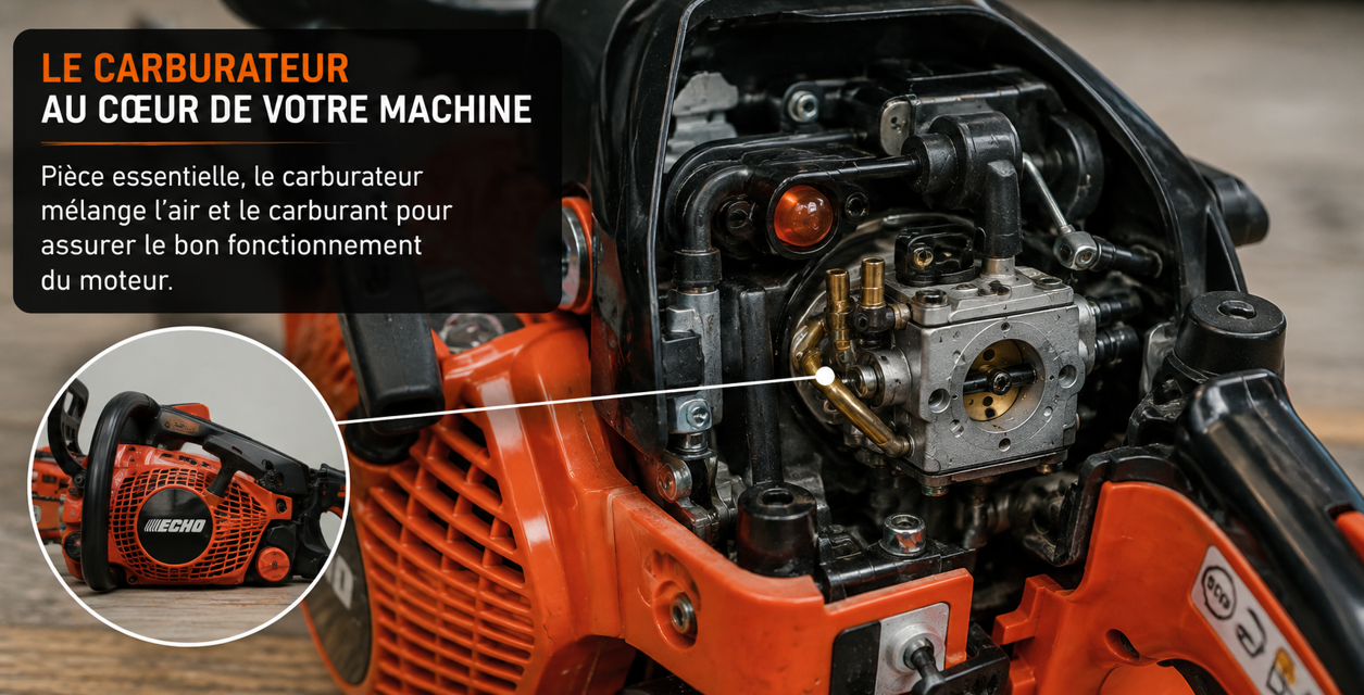 Le carburateur coeur de machine 
