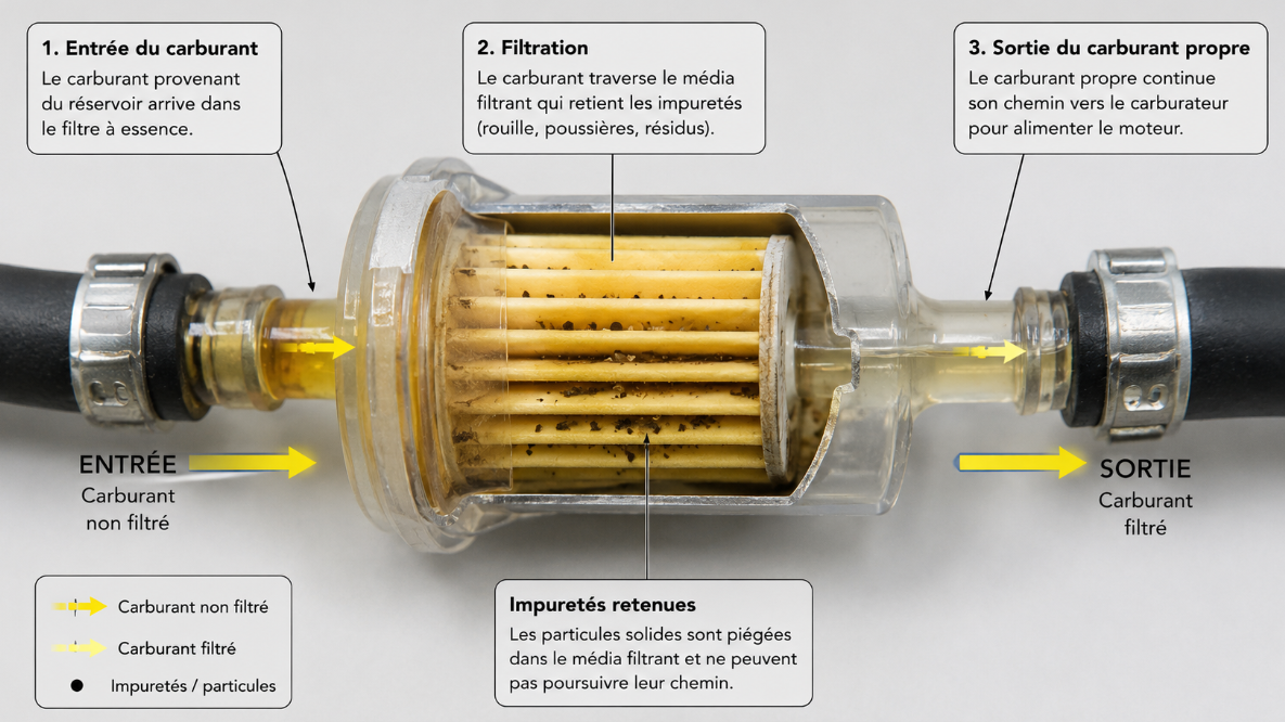 Schéma du filtre à essence