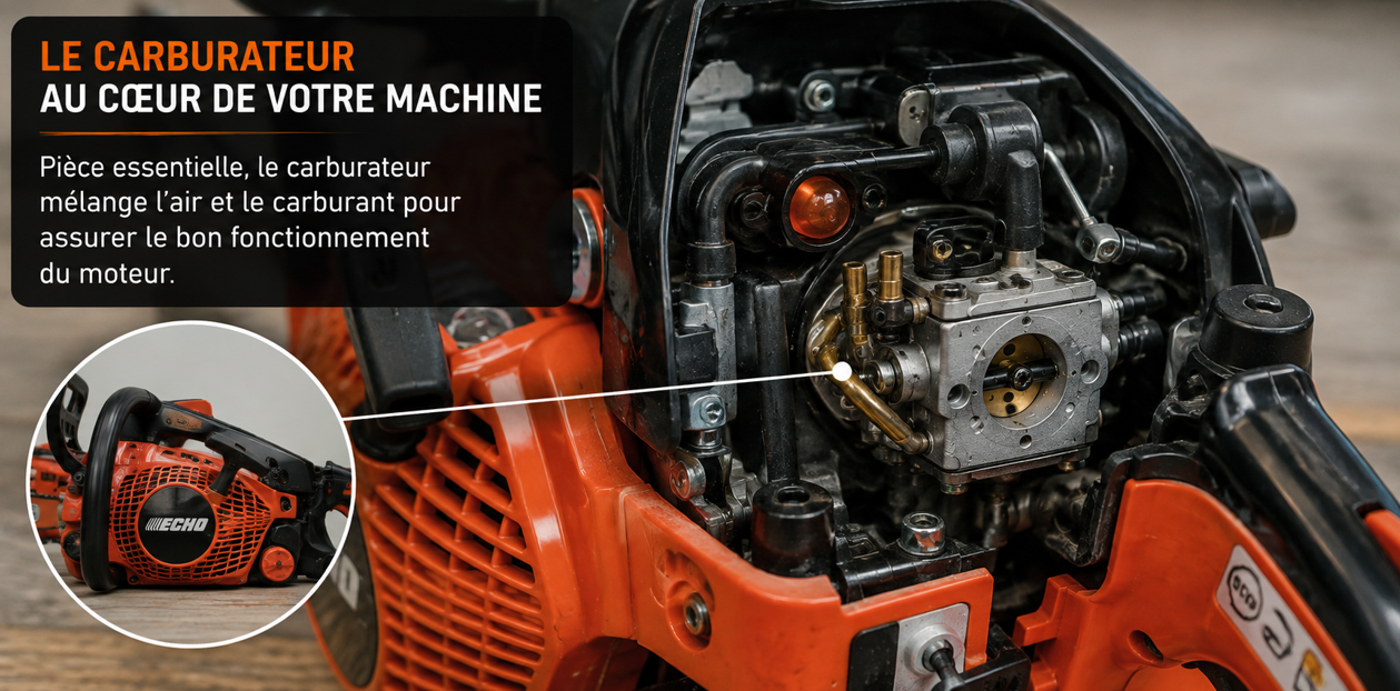 Le carburateur au coeur de la machine 