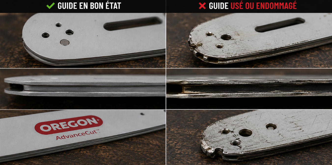 Comparatif de guides métalliques : neuf vs usé
