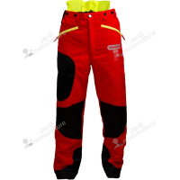 Pantalon Oregon anti-coupures WAIPOUA jaune et rouge  TAILLE XL