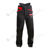 Pantalon Oregon anti-coupures WAIPOUA noir et rouge  TAILLE L